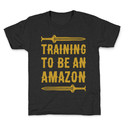 Training To Be An Amazon Parody White Print Kids T-Shirt
