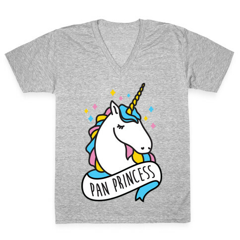 Pan Princess Unicorn V-Neck Tee Shirt