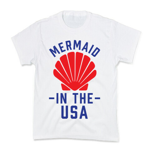 Mermaid In The USA Kids T-Shirt