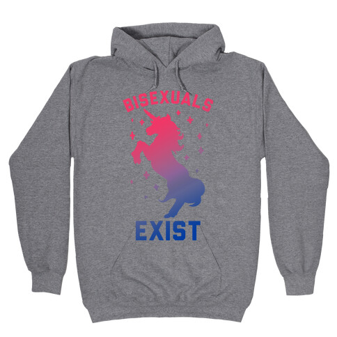 Bisexuals Exist Unicorn Hooded Sweatshirt