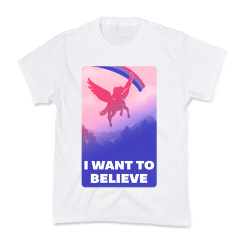 I Want To Believe Bisexual Unicorn Kids T-Shirt