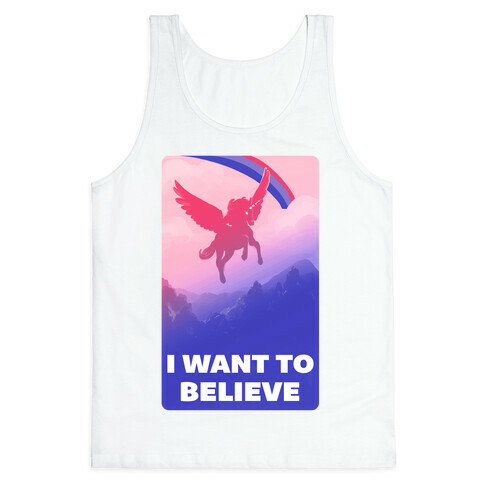 I Want To Believe Bisexual Unicorn Tank Top