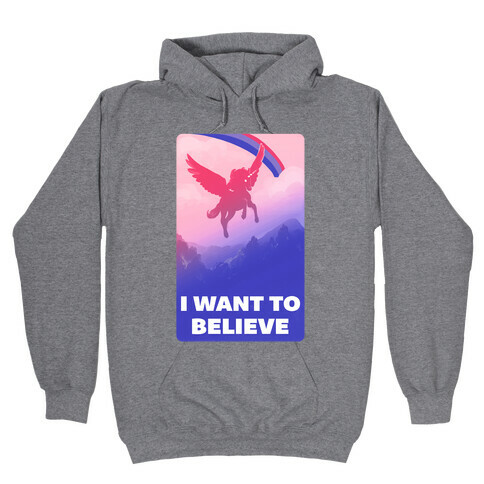 I Want To Believe Bisexual Unicorn Hooded Sweatshirt
