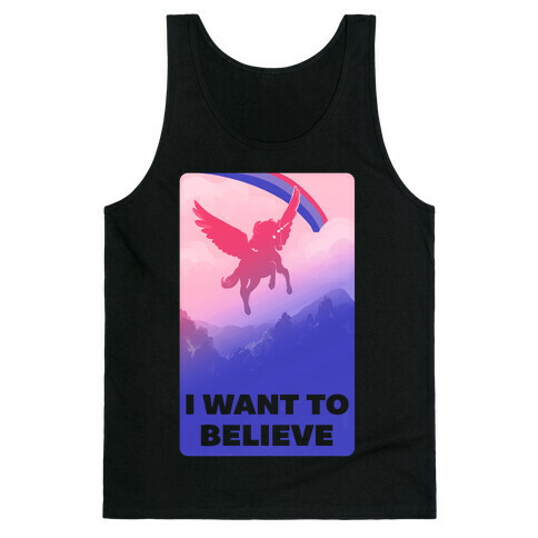 I Want To Believe Bisexual Unicorn Tank Top