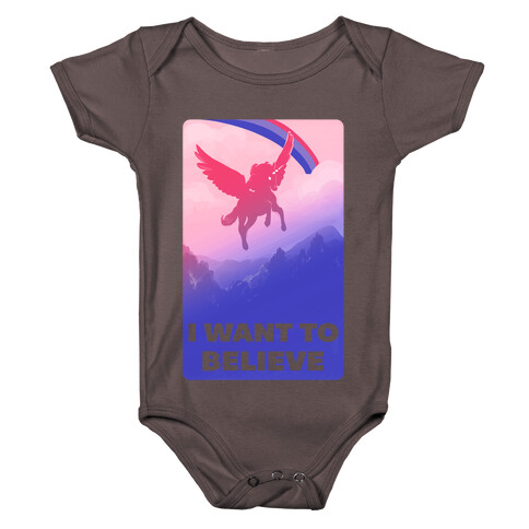 I Want To Believe Bisexual Unicorn Baby One-Piece