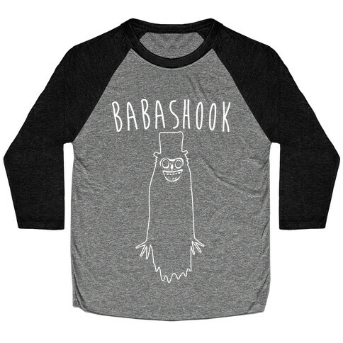 Babashook Parody White Print Baseball Tee