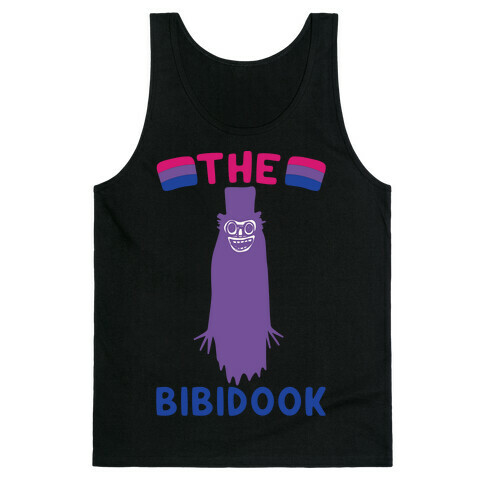 The Bibidook Parody White Print Tank Top