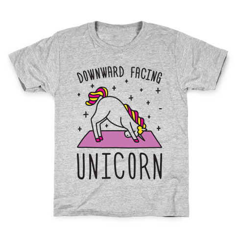 Downward Facing Unicorn Kids T-Shirt