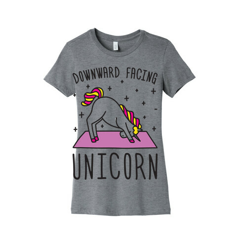 Downward Facing Unicorn Womens T-Shirt