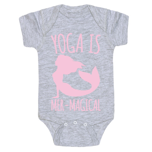 Yoga Is Mer-Magical White Print Baby One-Piece