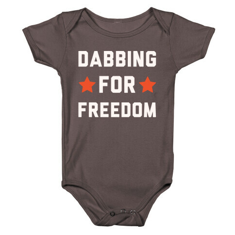 Dabbing For Freedom White Print Baby One-Piece