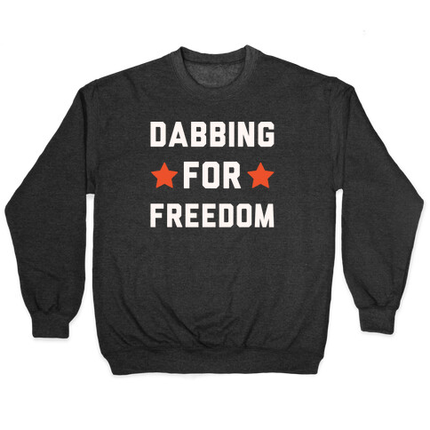 Dabbing For Freedom White Print Pullover