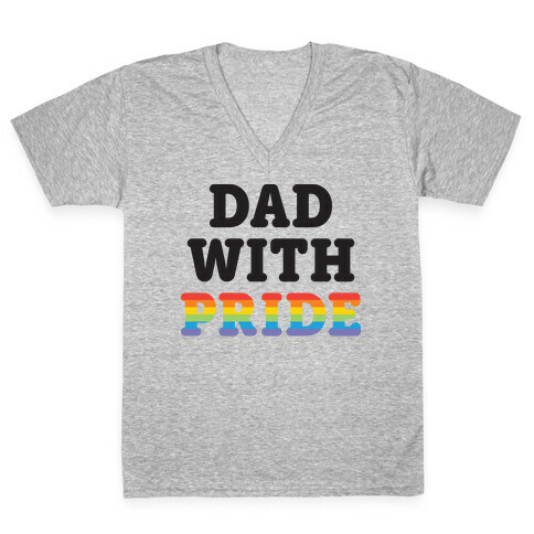 Dad With Pride V-Neck Tee Shirt