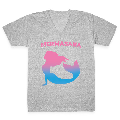 Mermasana Parody V-Neck Tee Shirt