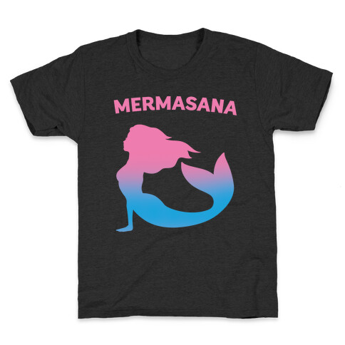 Mermasana Parody White Print Kids T-Shirt