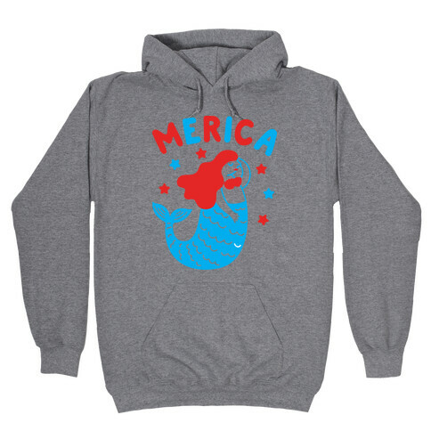 Merica Mermaid Hooded Sweatshirt