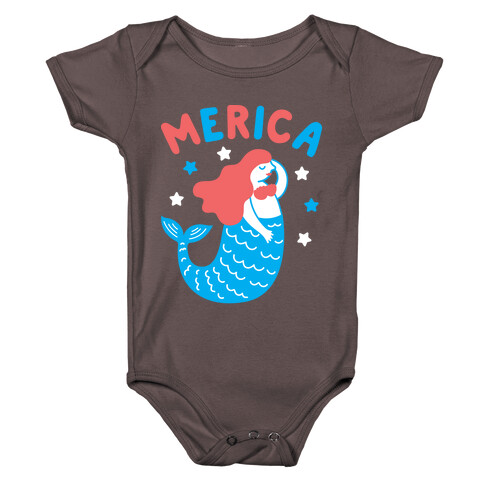 Merica Mermaid Baby One-Piece