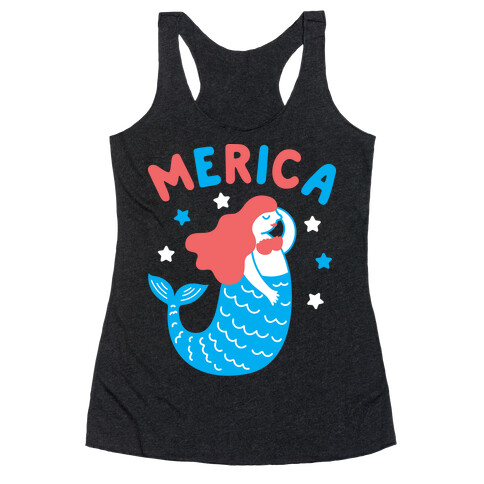 Merica Mermaid Racerback Tank Top