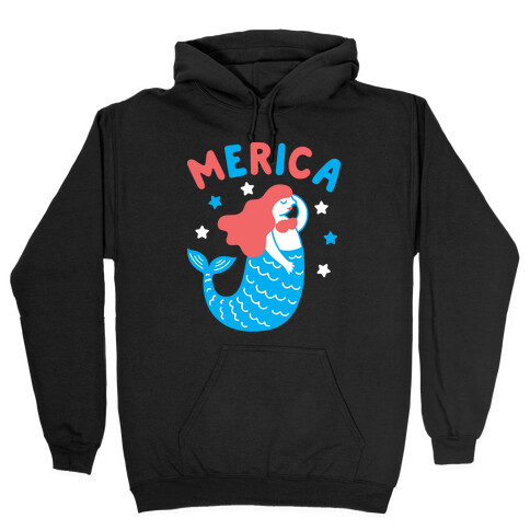 Merica Mermaid Hooded Sweatshirt