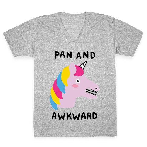 Pan And Awkward  V-Neck Tee Shirt