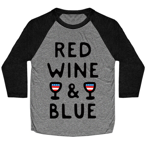 Red Wine And Blue Baseball Tee