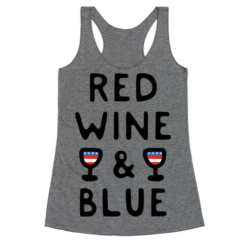 Red Wine And Blue Racerback Tank Top