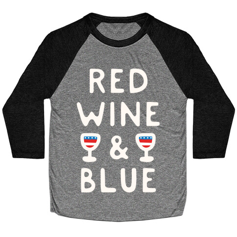 Red Wine And Blue Baseball Tee