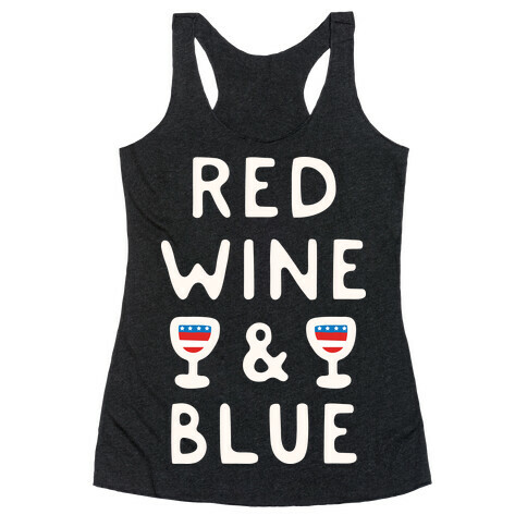 Red Wine And Blue Racerback Tank Top