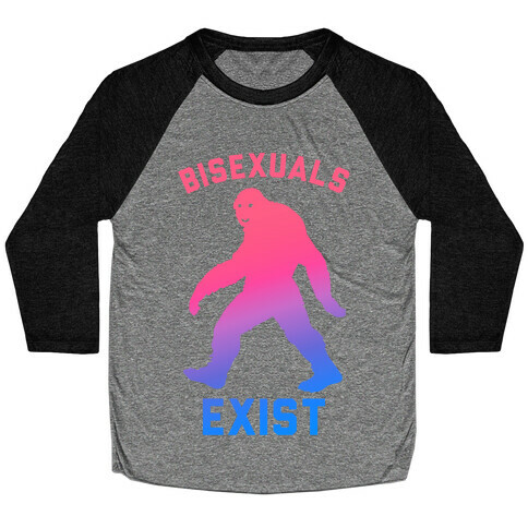 Bisexuals Exist Sasquatch Baseball Tee