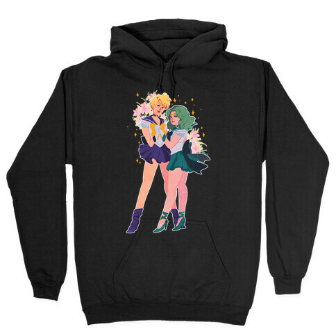 Sailor Neptune & Sailor Uranus Hooded Sweatshirt