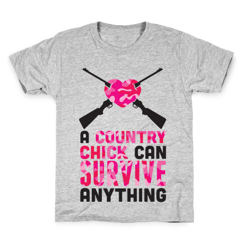 A Country Chick Can Survive Anything Kids T-Shirt