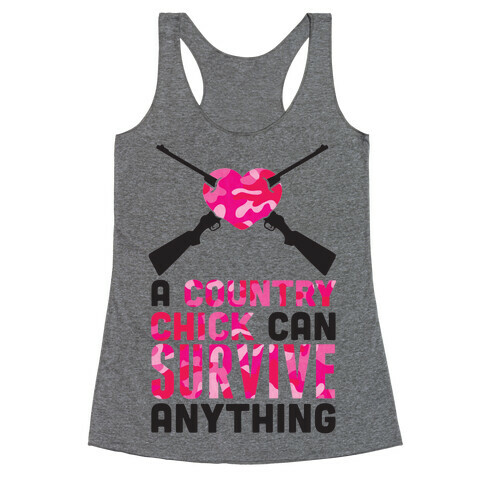 A Country Chick Can Survive Anything Racerback Tank Top