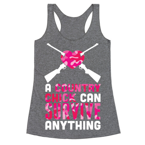 A Country Chick Can Survive Anything Racerback Tank Top