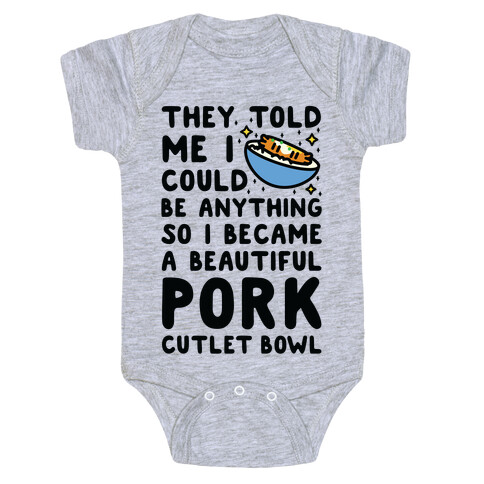 I Became a Beautiful Pork Cutlet Bowl Baby One-Piece