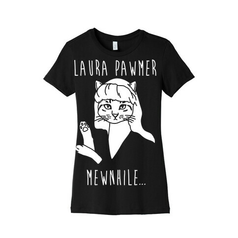Laura Pawmer Parody White Print Womens T-Shirt