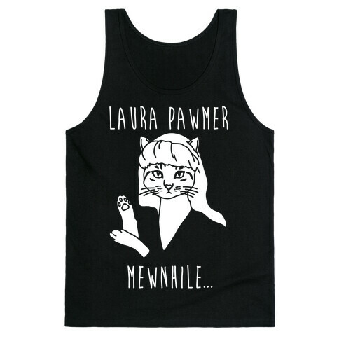 Laura Pawmer Parody White Print Tank Top