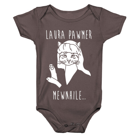 Laura Pawmer Parody White Print Baby One-Piece