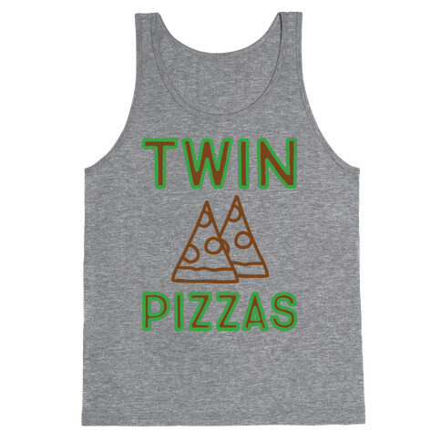 Twin Pizzas Parody Tank Top