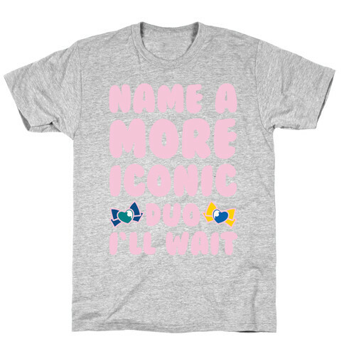 Name A More Iconic Due Sailor Neptune and Sailor Uranus White Print T-Shirt
