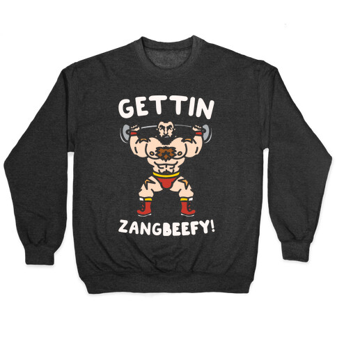 Gettin Zangbeefy Parody White Print Pullover