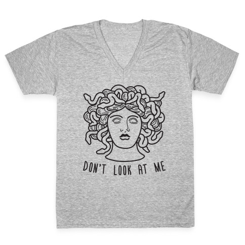 Don't Look At Me Medusa V-Neck Tee Shirt