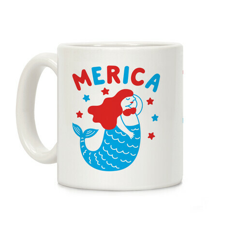 Merica Mermaid Coffee Mug