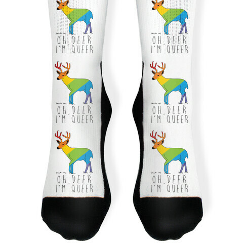 Oh Deer I'm Queer Sock