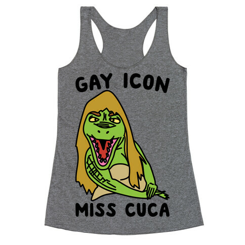 Gay Icon Miss Cuca Parody Racerback Tank Top