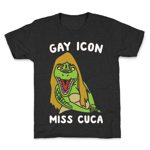 Gay Icon Miss Cuca Parody White Print Kids T-Shirt