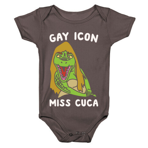 Gay Icon Miss Cuca Parody White Print Baby One-Piece