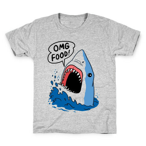 Omg Food Shark Kids T-Shirt