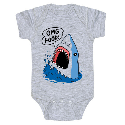 Omg Food Shark Baby One-Piece