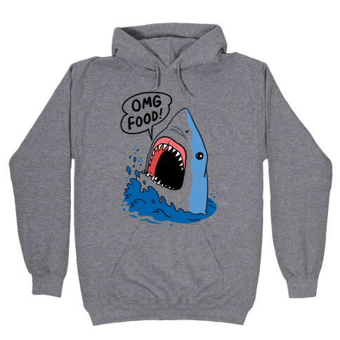 Omg Food Shark Hooded Sweatshirt