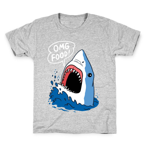 Omg Food Shark Kids T-Shirt